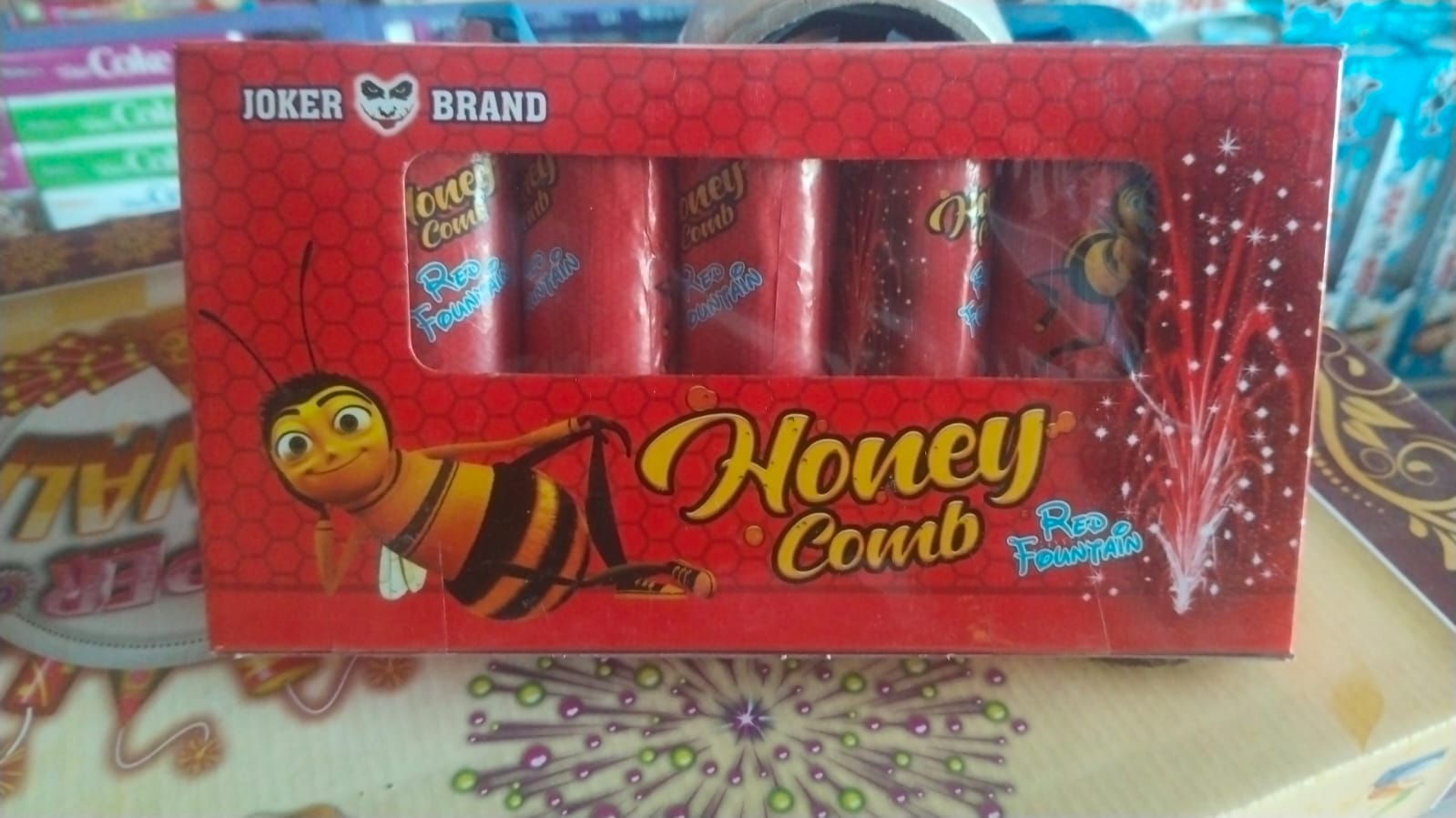 Honey Comb Red Fountain 5pcs